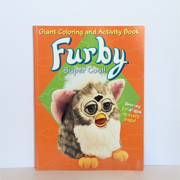 Modern Publishing Other - Vintage 1999 Furby Super Cool Giant Coloring Activity Book Honey Bear Books NEW